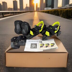 ✅Cardiff Skate Co. Cruiser Skates Youth W/Wrist & Elbow Protectors, Speed Discs
